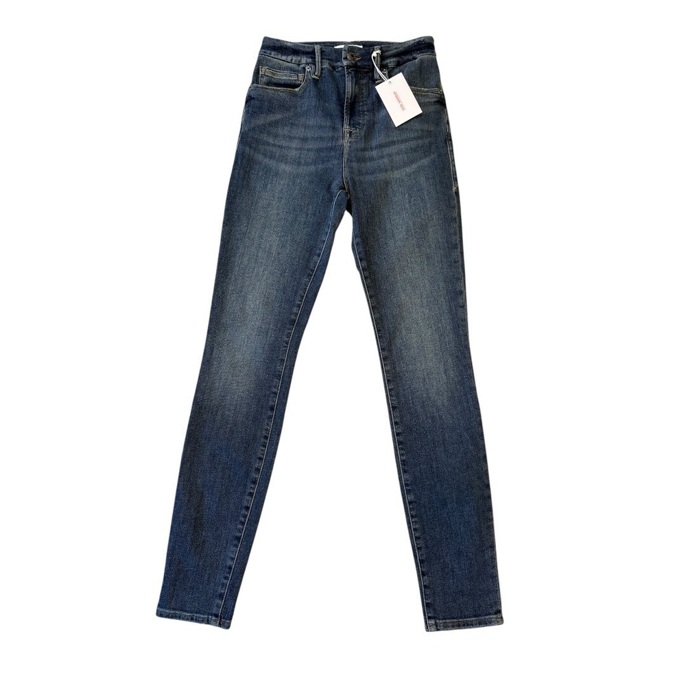 Good American Good Waist Skinny Jeans Blue 195 High Rise Distressed‎ 2 26